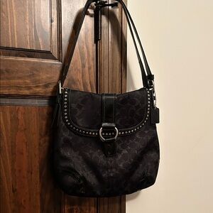 Coach Black Studded Shoulder Bag